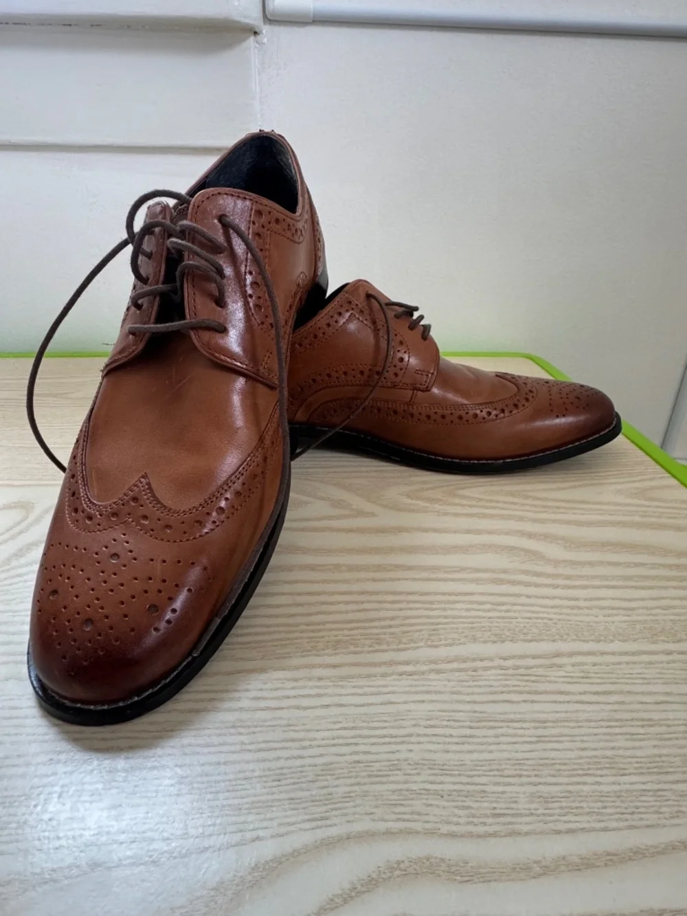 Nunn Bush Oxford Dress Shoes Brown Leather Cap Toe Men's Size 11 M